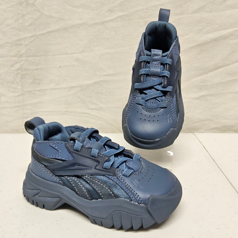 Reebok Girls Cardi B Club C V2 Sneakers Toddler 6 Blue Slate GX1677 Shoes
